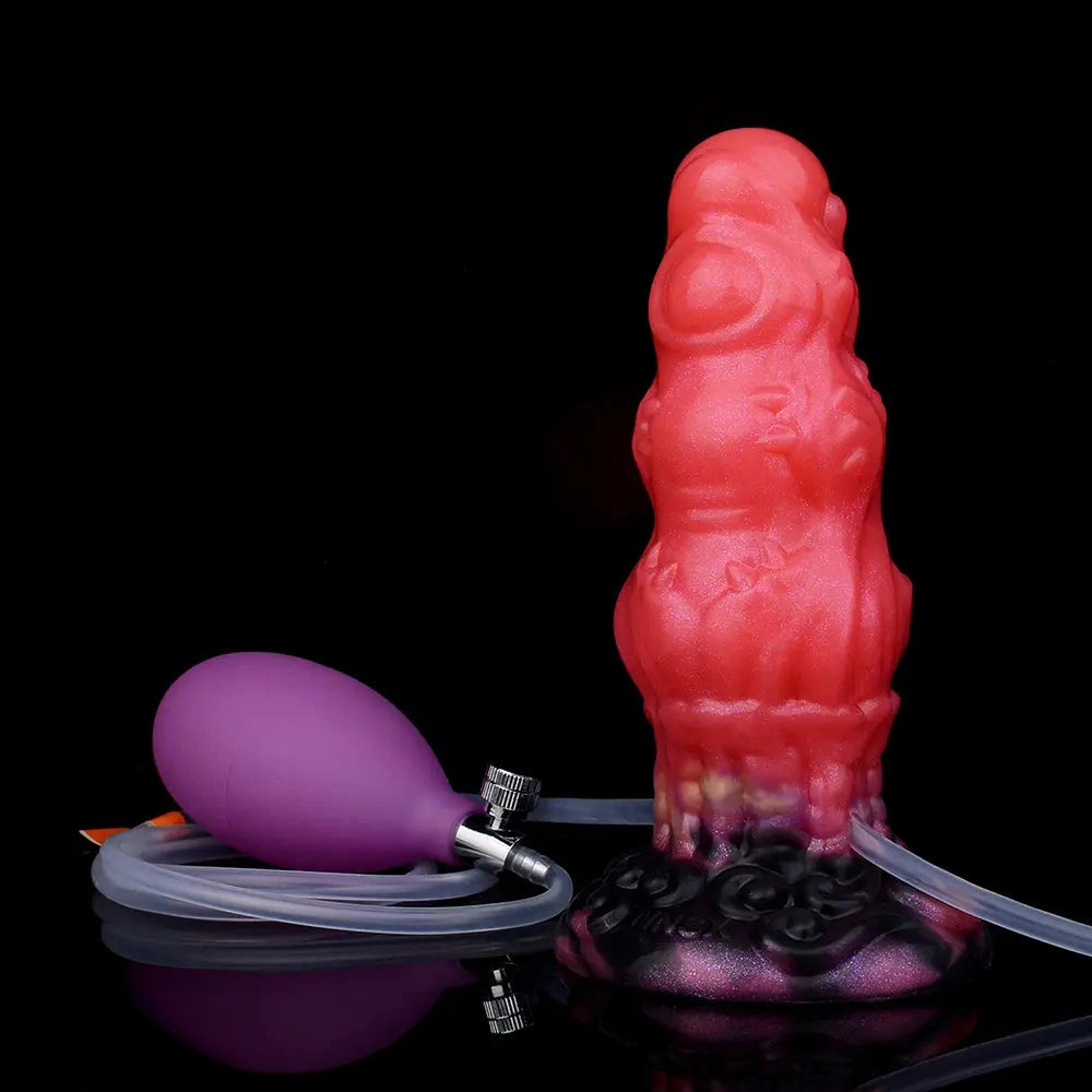 5.91in Fantasy Odd Silicone Soft Inflatable Spraying Water Dildo Love Toy