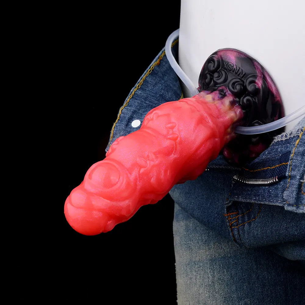 5.91in Fantasy Odd Silicone Soft Inflatable Spraying Water Dildo Love Toy