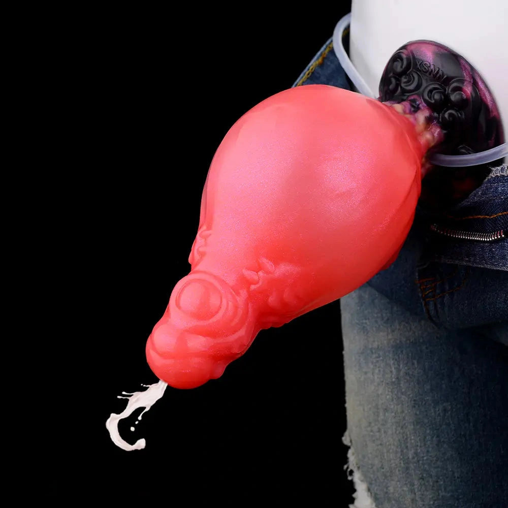 5.91in Fantasy Odd Silicone Soft Inflatable Spraying Water Dildo Love Toy