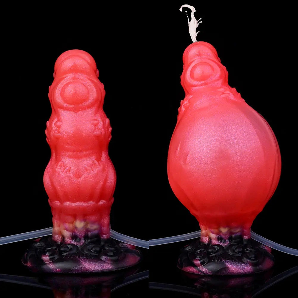 5.91in Fantasy Odd Silicone Soft Inflatable Spraying Water Dildo Love Toy