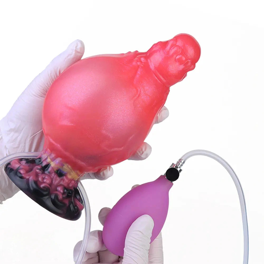 5.91in Fantasy Odd Silicone Soft Inflatable Spraying Water Dildo Love Toy