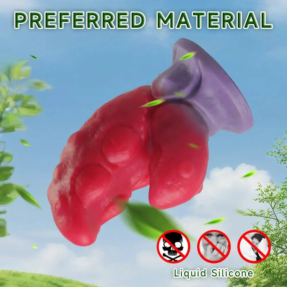 5.91in Fantasy Silicone Soft Dildo Real Crab Claw Cock With Raised Spikes