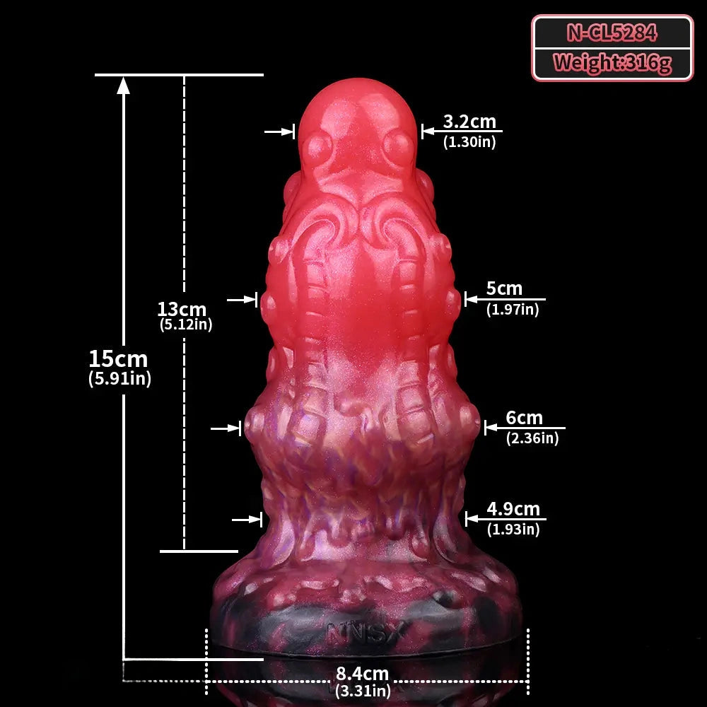 5.91in Fantasy Silicone Soft Monster Cock Dildo With Suction Cup Sex Toy
