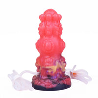 5.91in Fantasy Weird Silicone Soft Inflatable Spraying Water Dildo For Clit