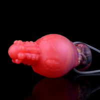 5.91in Fantasy Weird Silicone Soft Inflatable Spraying Water Dildo For Clit
