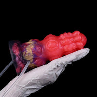 5.91in Fantasy Weird Silicone Soft Inflatable Spraying Water Dildo For Clit