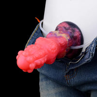 5.91in Fantasy Weird Silicone Soft Inflatable Spraying Water Dildo For Clit