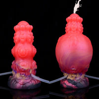 5.91in Fantasy Weird Silicone Soft Inflatable Spraying Water Dildo For Clit