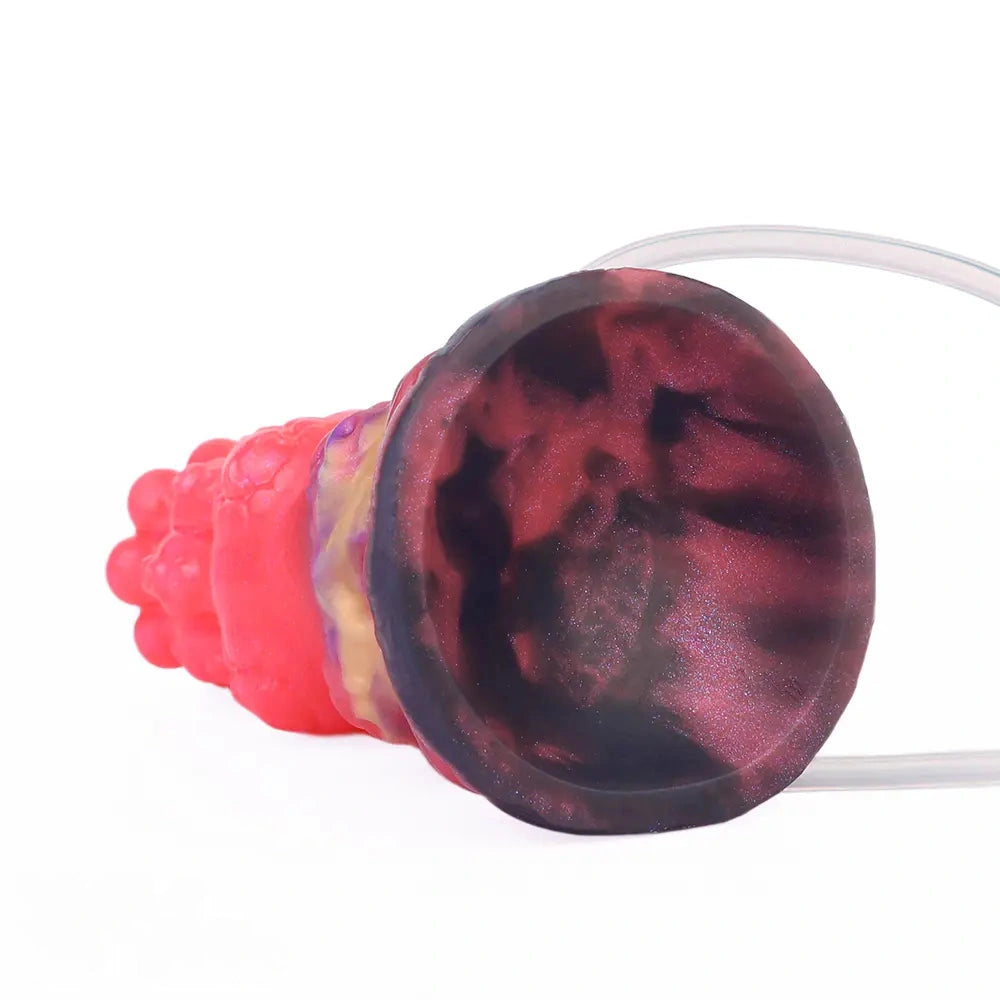 5.91in Fantasy Weird Silicone Soft Inflatable Spraying Water Dildo For Clit