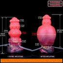 5.91in Fantasy Weird Silicone Soft Inflatable Spraying Water Dildo For Clit