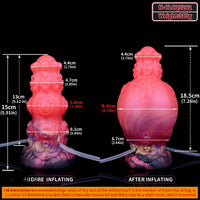 5.91in Fantasy Weird Silicone Soft Inflatable Spraying Water Dildo For Clit