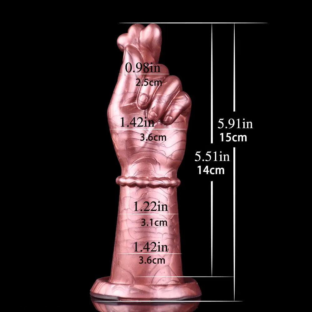5.91in Finger Heart Silicone Vaginal Masturbation Women Men Dildo