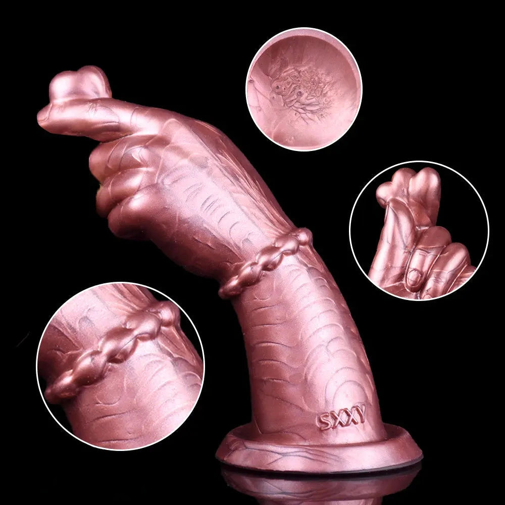 5.91in Finger Heart Silicone Vaginal Masturbation Women Men Dildo