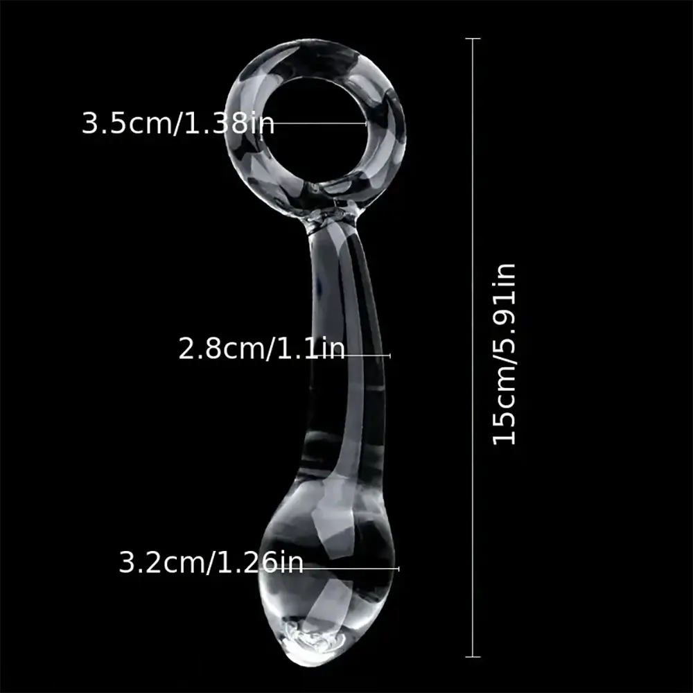 5.91in Hand Pull Crystal Glass Dildo Manual Adult Intimate Sex Toy