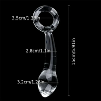 5.91in Hand Pull Crystal Glass Dildo Manual Adult Intimate Sex Toy