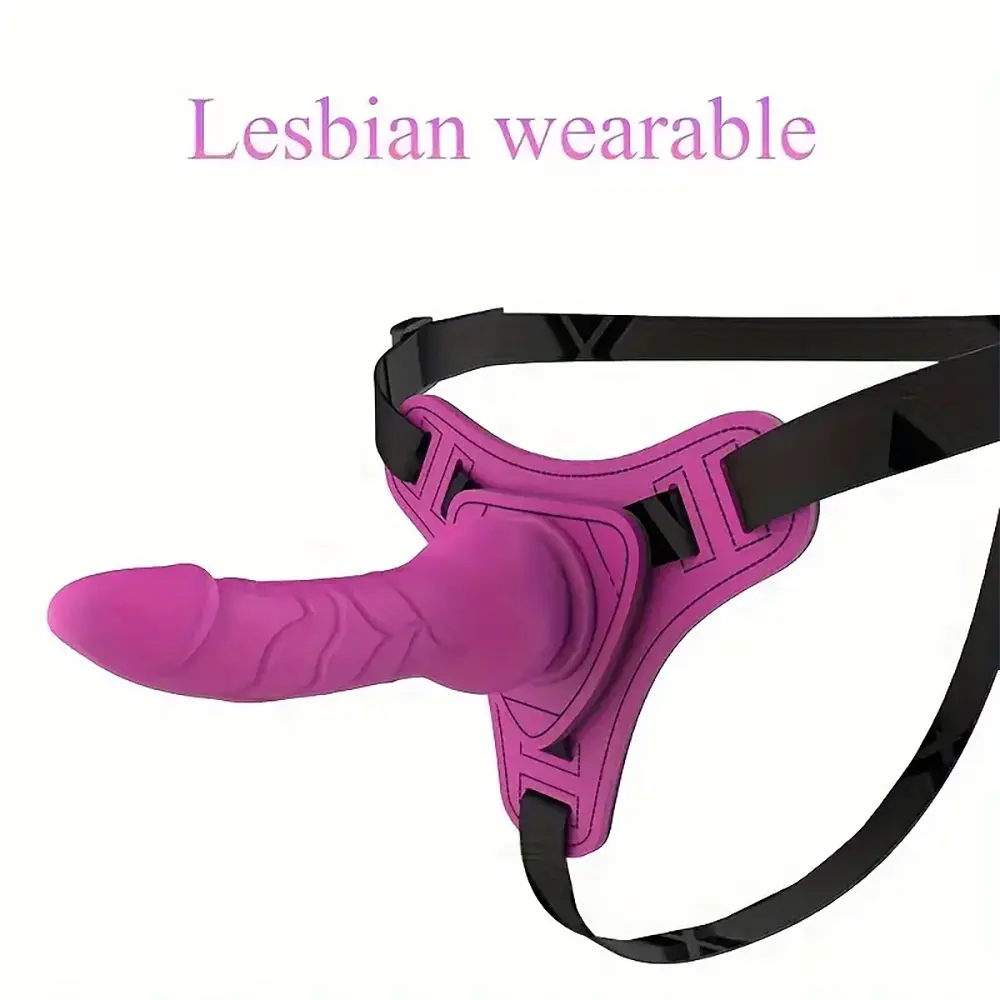 5.91in Lesbian Wearable Silicone Strap on Dildo Adult Vaginal Sex Toy