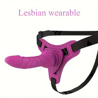 5.91in Lesbian Wearable Silicone Strap on Dildo Adult Vaginal Sex Toy