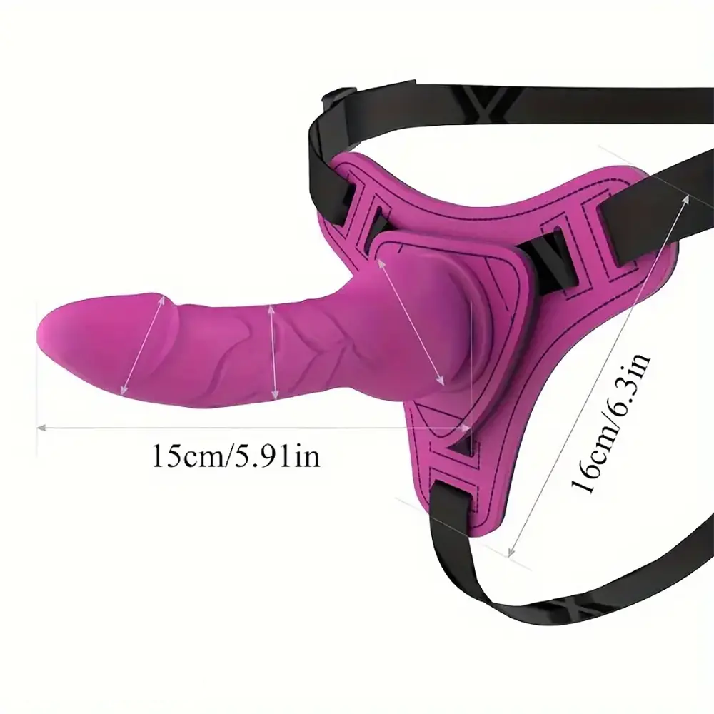 5.91in Lesbian Wearable Silicone Strap on Dildo Adult Vaginal Sex Toy