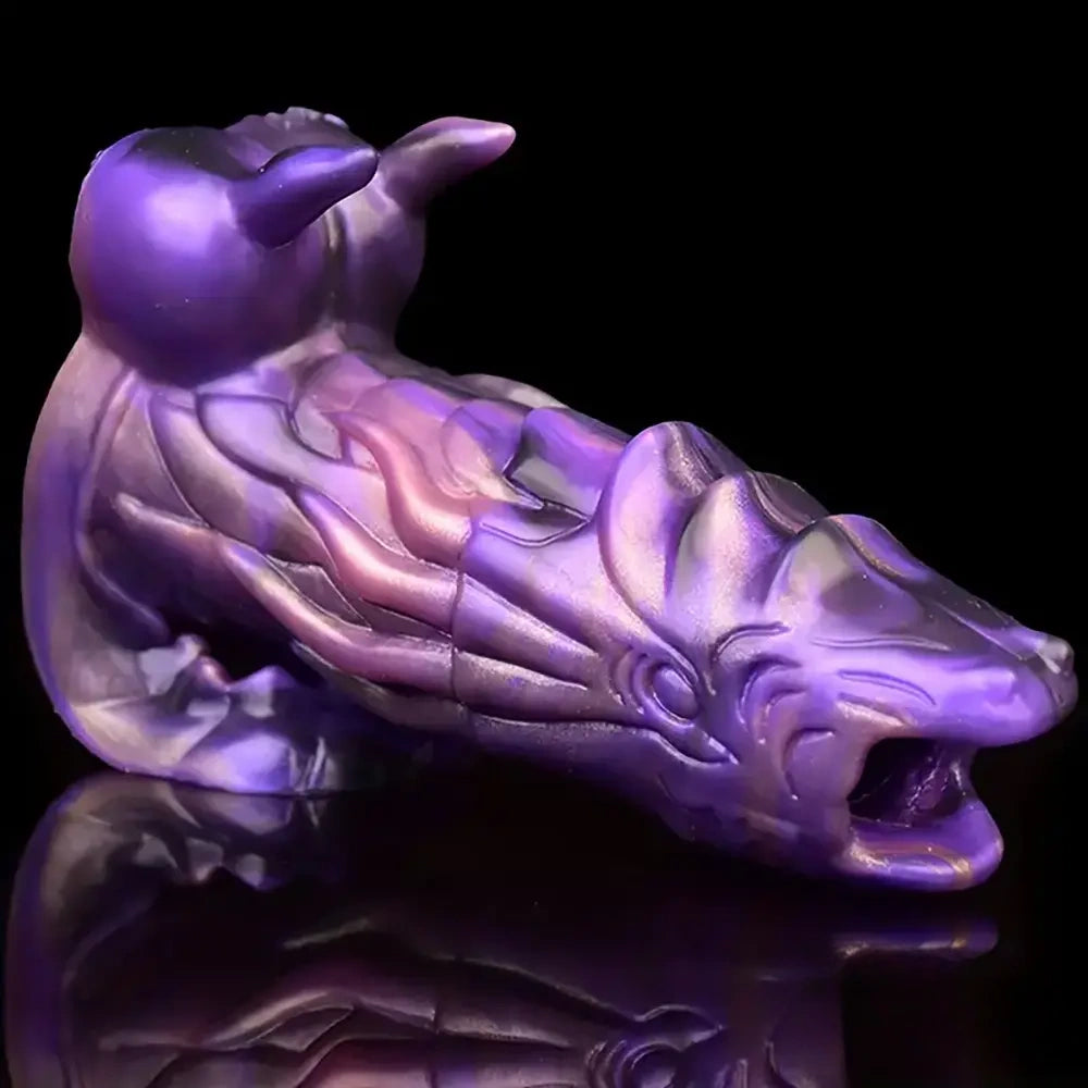 5.91in Liquid Silicone Dragon Fantasy Hollow Dildo Sleeve For Enlargement