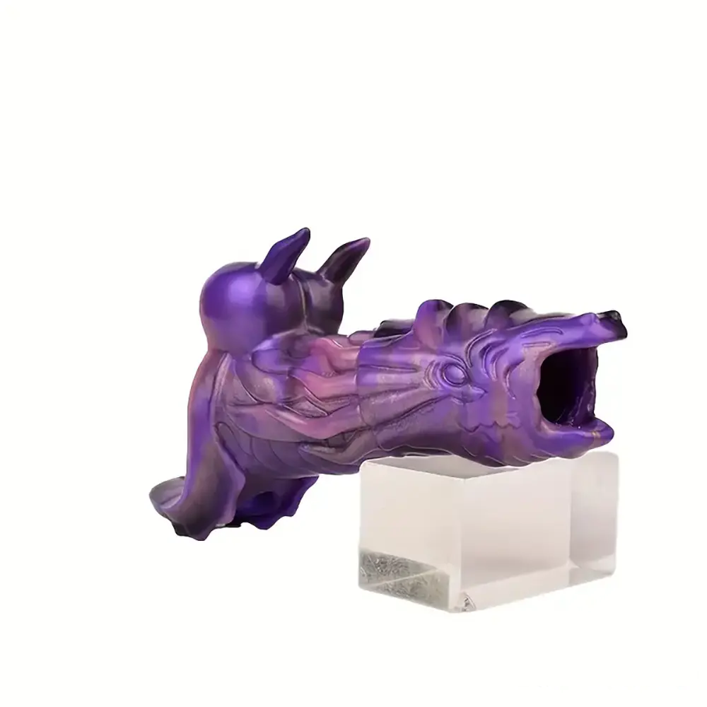 5.91in Liquid Silicone Dragon Fantasy Hollow Dildo Sleeve For Enlargement