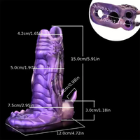 5.91in Liquid Silicone Dragon Fantasy Hollow Dildo Sleeve For Enlargement