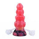5.91in Odd Knot Spiked Silicone Soft Inflatable Spraying Squirting Dildo