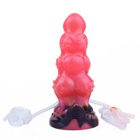 5.91in Odd Knot Spiked Silicone Soft Inflatable Spraying Squirting Dildo