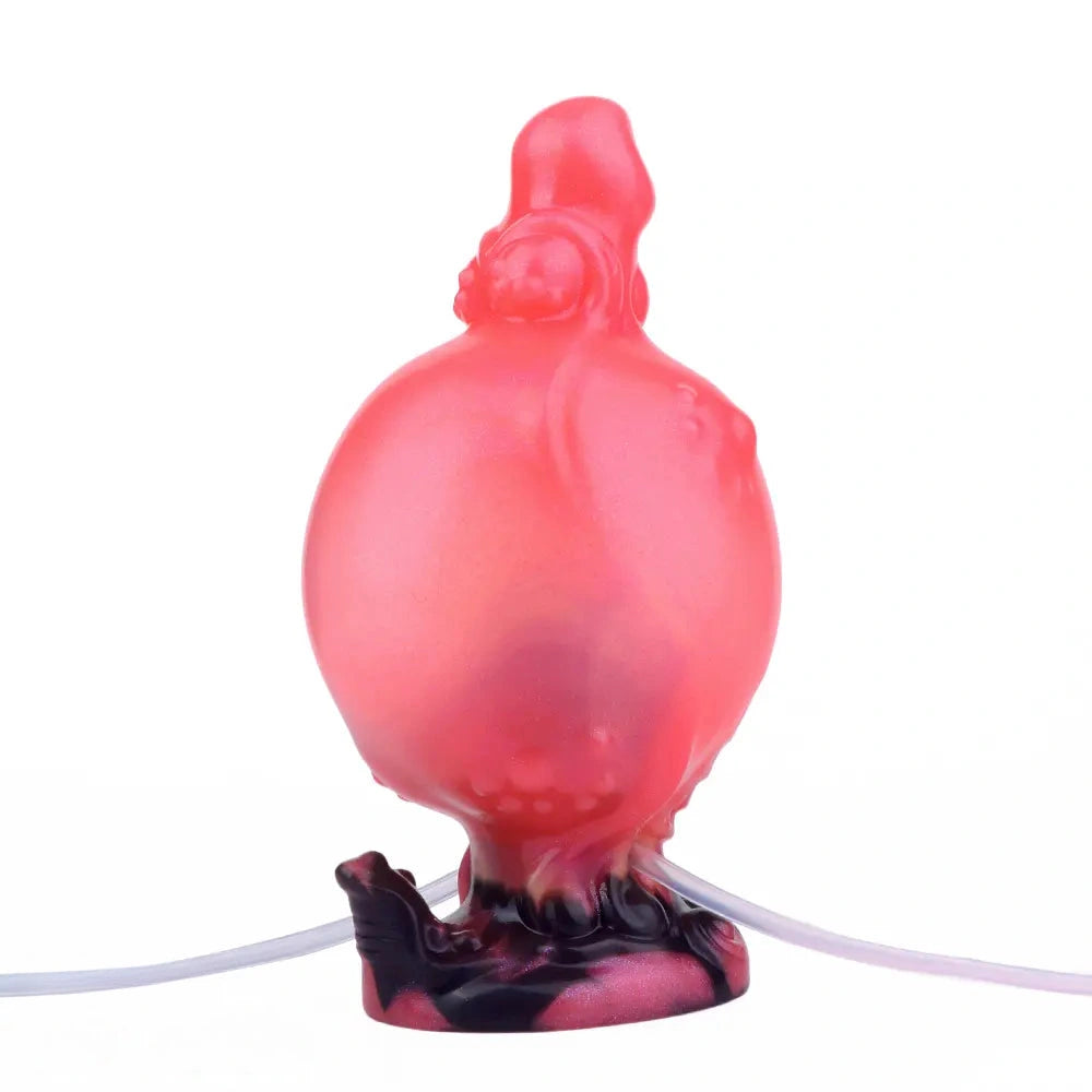 5.91in Odd Knot Spiked Silicone Soft Inflatable Spraying Squirting Dildo