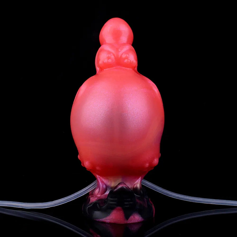 5.91in Odd Knot Spiked Silicone Soft Inflatable Spraying Squirting Dildo