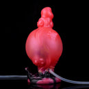 5.91in Odd Knot Spiked Silicone Soft Inflatable Spraying Squirting Dildo
