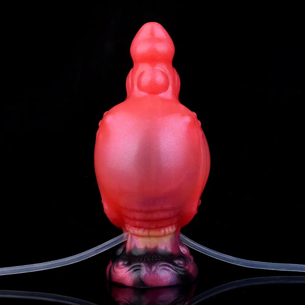 5.91in Odd Knot Spiked Silicone Soft Inflatable Spraying Squirting Dildo