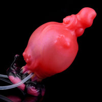 5.91in Odd Knot Spiked Silicone Soft Inflatable Spraying Squirting Dildo