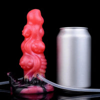 5.91in Odd Knot Spiked Silicone Soft Inflatable Spraying Squirting Dildo