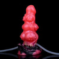 5.91in Odd Knot Spiked Silicone Soft Inflatable Spraying Squirting Dildo
