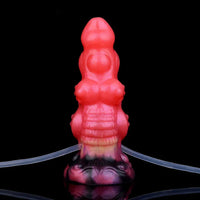 5.91in Odd Knot Spiked Silicone Soft Inflatable Spraying Squirting Dildo