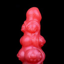 5.91in Odd Knot Spiked Silicone Soft Inflatable Spraying Squirting Dildo