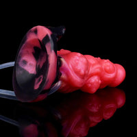 5.91in Odd Knot Spiked Silicone Soft Inflatable Spraying Squirting Dildo