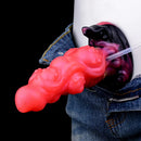 5.91in Odd Knot Spiked Silicone Soft Inflatable Spraying Squirting Dildo