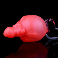 5.91in Odd Knot Spiked Silicone Soft Inflatable Spraying Squirting Dildo