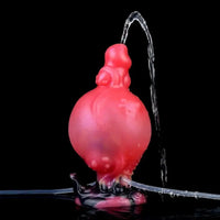 5.91in Odd Knot Spiked Silicone Soft Inflatable Spraying Squirting Dildo