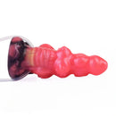 5.91in Odd Knot Spiked Silicone Soft Inflatable Spraying Squirting Dildo