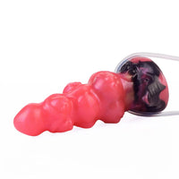 5.91in Odd Knot Spiked Silicone Soft Inflatable Spraying Squirting Dildo
