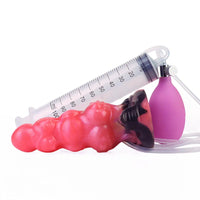5.91in Odd Knot Spiked Silicone Soft Inflatable Spraying Squirting Dildo