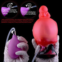 5.91in Odd Knot Spiked Silicone Soft Inflatable Spraying Squirting Dildo