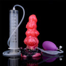 5.91in Odd Knot Spiked Silicone Soft Inflatable Spraying Squirting Dildo