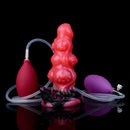 5.91in Odd Knot Spiked Silicone Soft Inflatable Spraying Squirting Dildo