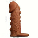 5.91in Silicone Dildo Spiked Penis Sleeve With Double Lock Sperm