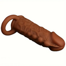 5.91in Silicone Dildo Spiked Penis Sleeve With Double Lock Sperm