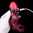 5.91in Silicone Dog Cock Sleeve Knot Dildo Vibrating Cock With Cock Ring