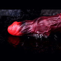 5.91in Silicone Dog Cock Sleeve Knot Dildo Vibrating Cock With Cock Ring